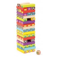 PEÇAS DE MADEIRA COLORIDAS PARA EMPILHAR