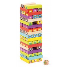 PEÇAS DE MADEIRA COLORIDAS PARA EMPILHAR