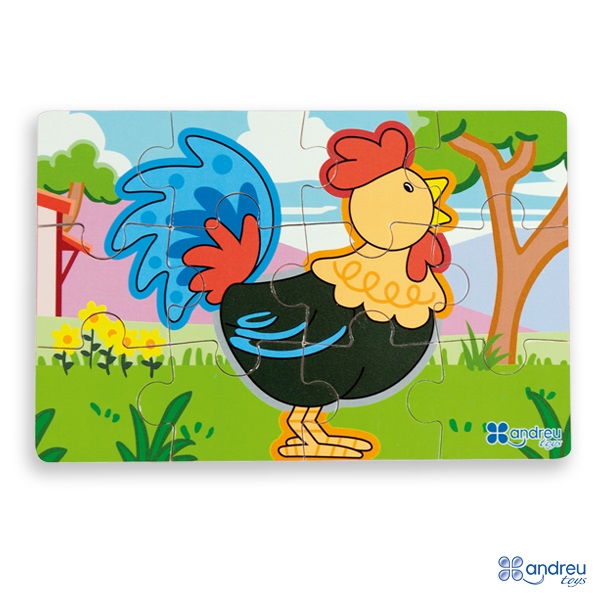 4 puzzles animais da quinta