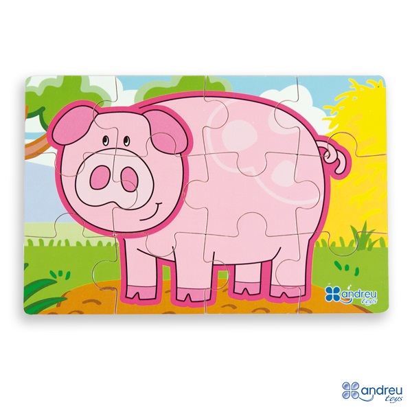 4 puzzles animais da quinta