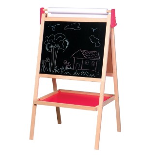 CAVALETE MADEIRA COM 2 QUADROS